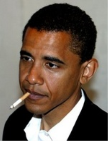 barack obama smoking a cigarette. Every time Barack Obama takes